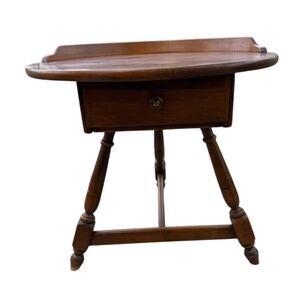 Heywood Makefield‎ Round Side table with single Drawer